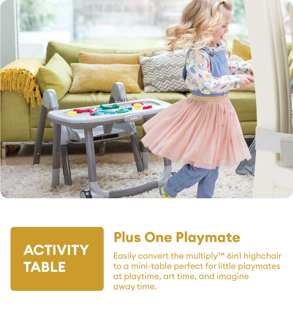 Joie multiply™ 6in1 Multi-Mode Highchair | 6-in-1 Convertible | 6 Bulan hingga 6 Tahun | 2-Year Warranty