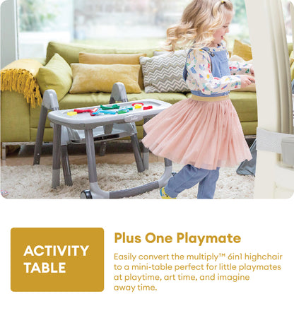 Joie multiply™ 6in1 Multi-Mode Highchair | 6-in-1 Convertible | 6 Bulan hingga 6 Tahun | 2-Year Warranty