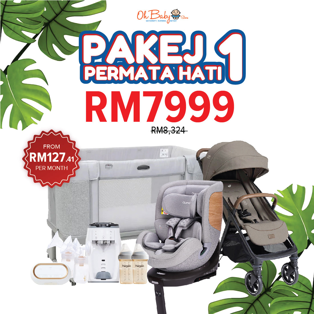 Pakej Permata Hati 1 -   Set Lengkap Eksklusif Newborn