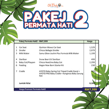 Pakej Permata Hati 2 -   Set Lengkap Eksklusif Newborn