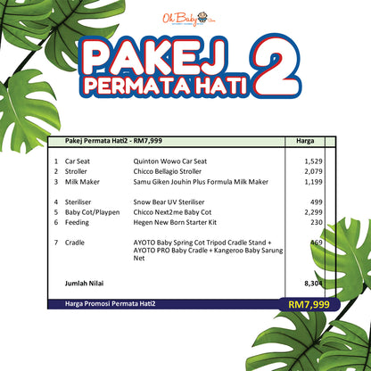 Pakej Permata Hati 2 -   Set Lengkap Eksklusif Newborn