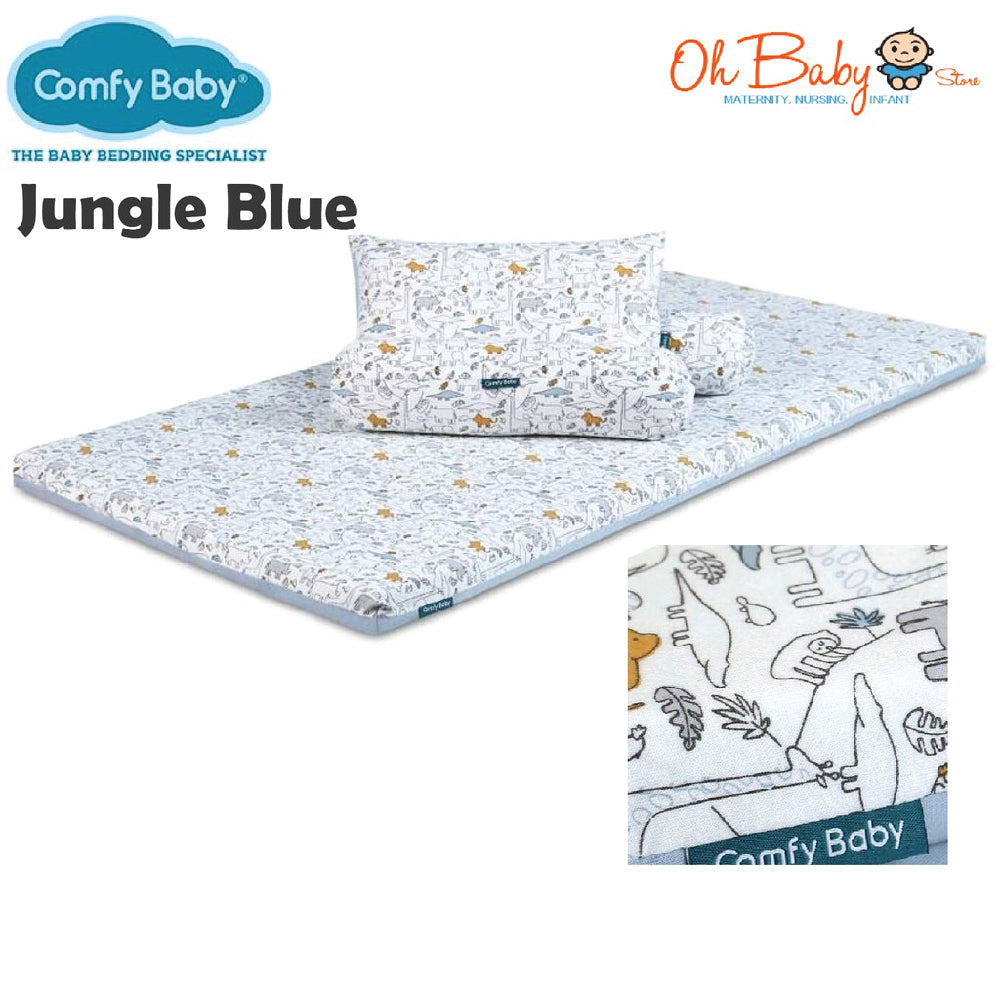Comfy Living 4-in-1 Travel Bedding Set | Cooling Memory Foam | Set Tidur Mudah Alih Bayi