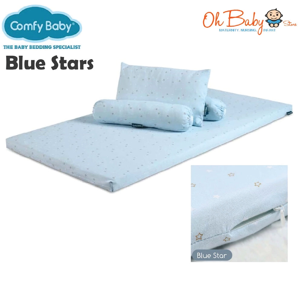 Comfy Living 4-in-1 Travel Bedding Set | Cooling Memory Foam | Set Tidur Mudah Alih Bayi