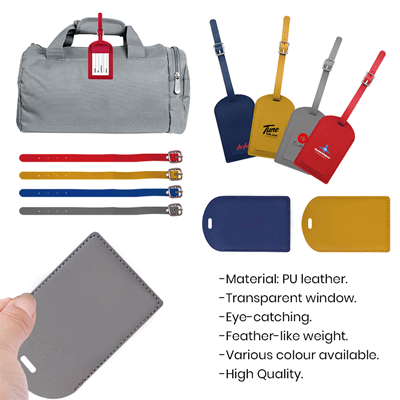HIS PU Luggage Tag Holder