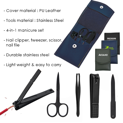 4-In-1 Manicure Set with PU Cover