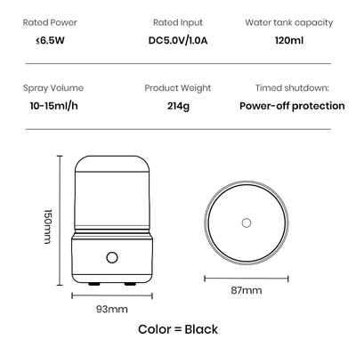 LIGHTUP Aromatherapy Humidifier Diffuser with LED