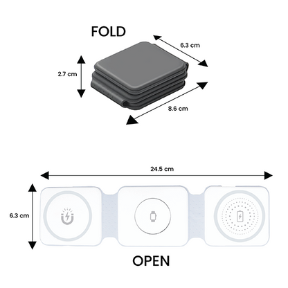 Magfold 3 in 1 Magnetic Wireless Charger