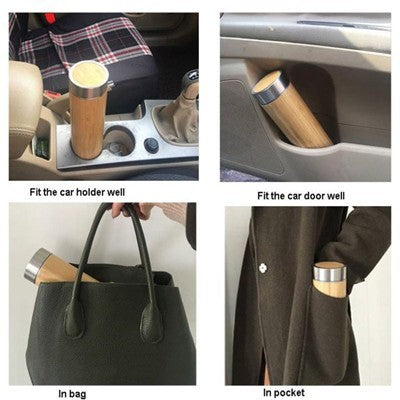 Bamboo Premium Stainless Steel Thermos - 500ml