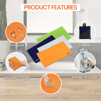 QVA Quick Dry Towel with Zipper Pouch - 50g