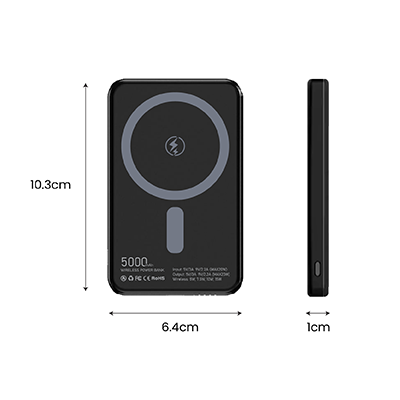 SLIM Magnetic 15W Wireless Power Bank - 5000mAh