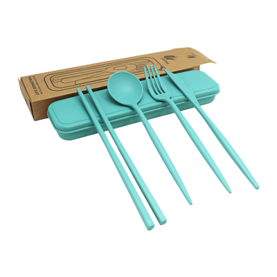 WHEAT 4-in-1 Colour Eco-Cutlery Set