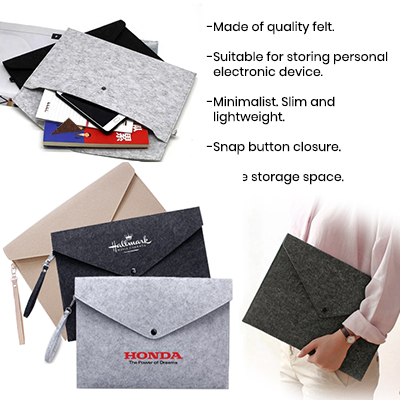 14" Felt iPad and Document Carry Folder