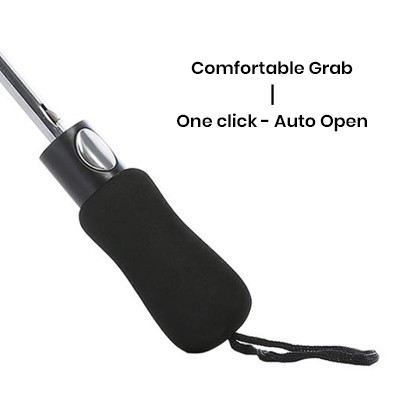 27" Auto-Open Premium Black Coated Umbrella