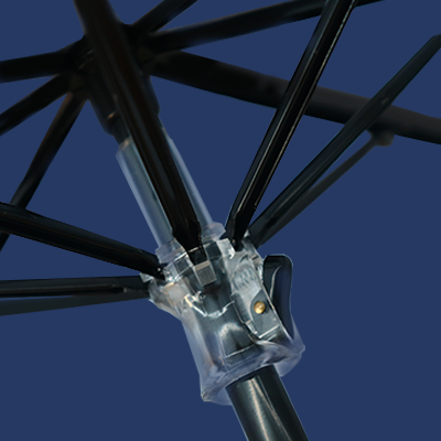 21'' 3 Fold Umbrella with Wooden Handle