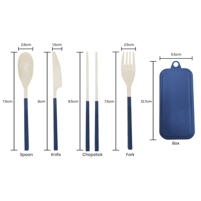4-in-1 Colour Eco-Cutlery Set