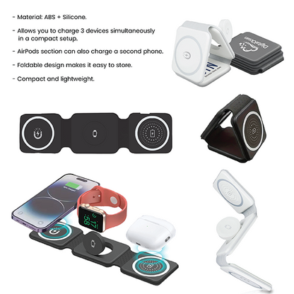 Magfold 3 in 1 Magnetic Wireless Charger