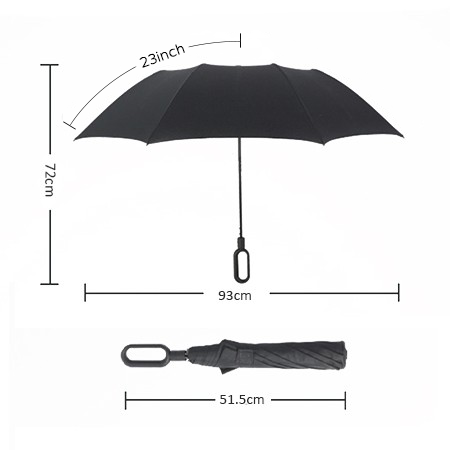 23" Fiberglass 2 Fold Umbrella