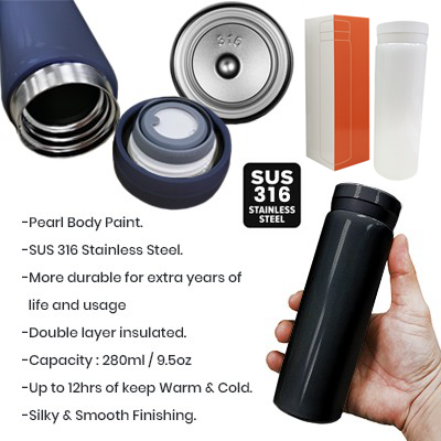 IRIS 316 Stainless Steel Thermos Flask - 280ml