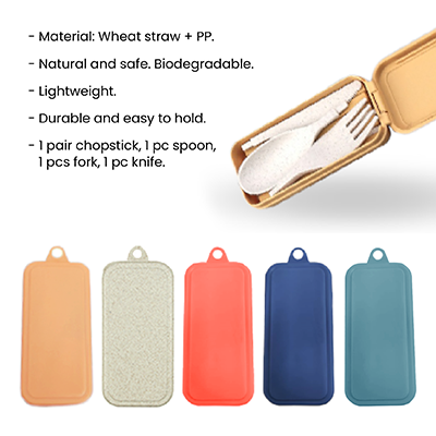 4-in-1 Colour Eco-Cutlery Set