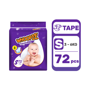 Whoopee Mega Tape Diapers Baby (1 Carton)