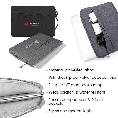 14" Polyester Water Repellent Laptop Pouch