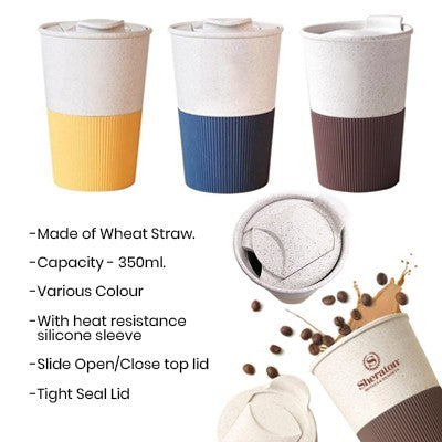 LATTE Eco-Wheat Tumbler with Silicone Holder - 350ml