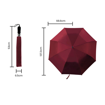 27" Auto-Open Premium Black Coated Umbrella
