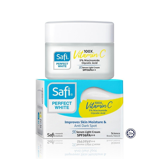 Safi Perfect White 3X Serum Light Cream Moisturizer SPF36 PA++ 45g