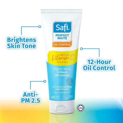 Safi Perfect White Oil Control Shining Mattifying Foam Cleanser 95g