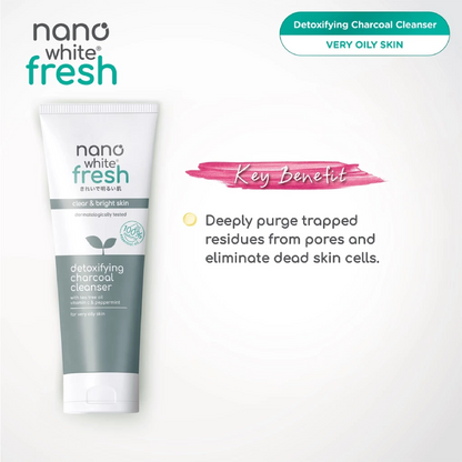Nanowhite Fresh Detoxifying Charcoal Cleanser 100ml
