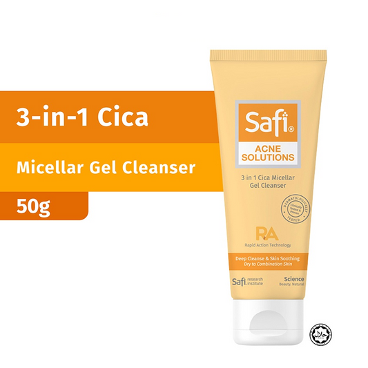Safi Acne Solutions 3 dalam 1 Cica Micellar Gel Cleanser