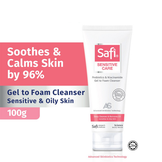Safi Sensitive Care Probiotics &amp; Niacinamide Foaming Cleanser 100g