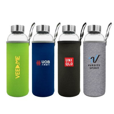 NEO Glass Bottle With Neoprene Pouch - 550ml