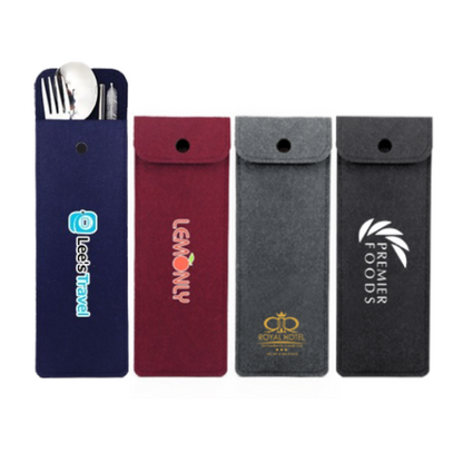 4-in-1 Cutlery Straw Felt Set