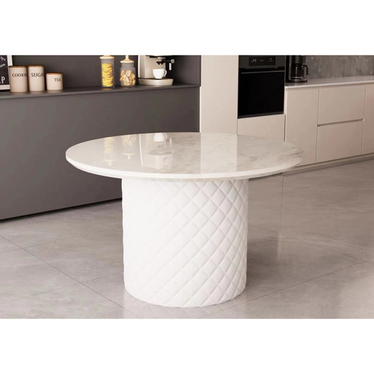 Brion White Round Marble Table