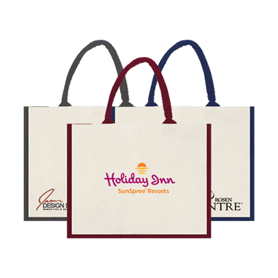 Colour Strip Laminated Canvas Bag - 10oz (400x330x160)