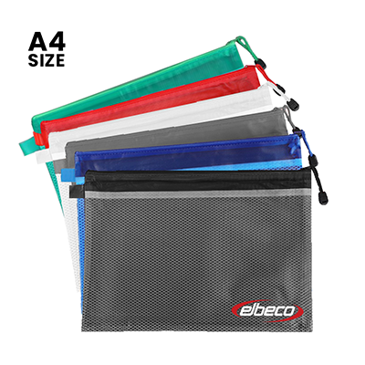 Frosted PVC Organizer with Net Divider – A4 Size