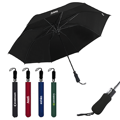27" Auto-Open Premium Black Coated Umbrella