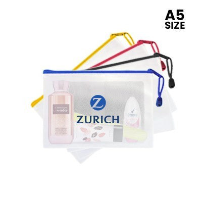 PVC Frosted Zipper Pouch - A5 Size