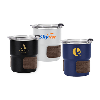 ZEN Stainless Steel Tumbler with Wooden Holder - 300ml