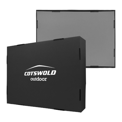 Black Gift Box 1 Compartment with Shredded Paper- M Size