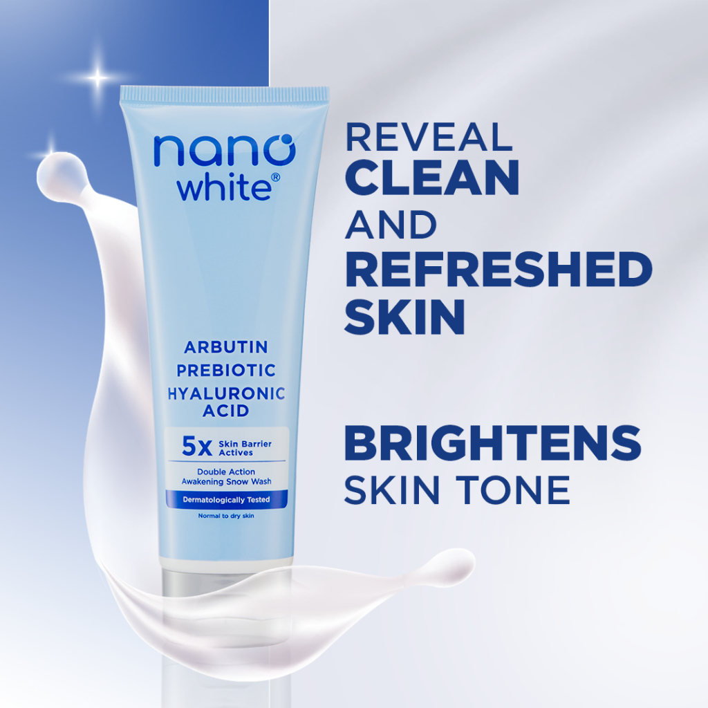 Nanowhite Double Action Awakening Snow Wash Cleanser 100ml