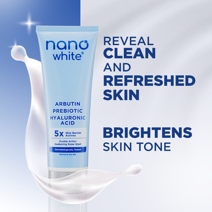 Nanowhite Double Action Awakening Snow Wash Cleanser 100ml