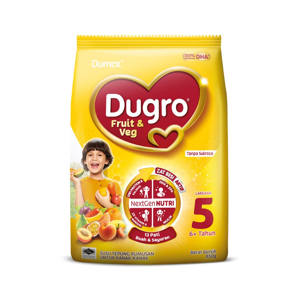 Dumex Dugro Langkah 5 Formula Susu Pembesaran 6+ tahun 850g
