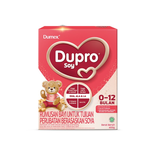 Susu Formula Susu Pemakanan Tersuai Dumex Dupro Soya 0-12 bulan 400g