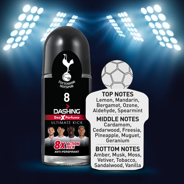 Dashing Tottenham Hotspur Deo x Perfume Deodorant Anti-Perspirant 50ml