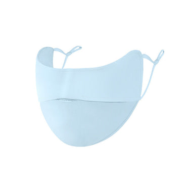 Summer Ice Silk Sunscreen Mask Women's UV Protection Outdoor Riding Sunshade Opening Breathable Cool Wind Thin Mask Cotton