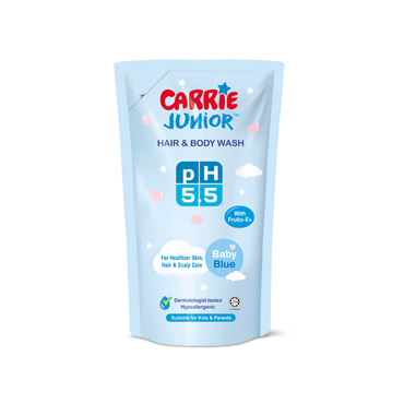 Carrie Junior pH5.5 Pek Isi Semula Pencuci Rambut &amp; Badan 475g