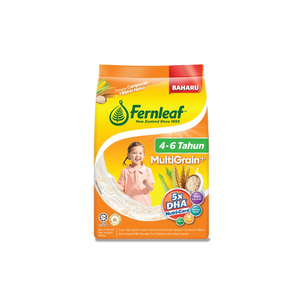 Fernleaf Multigrain Milk Powder untuk Kanak-kanak 4 - 6 tahun 900G