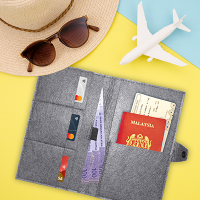 Felt Passport Multi-purpose Pouch with Pen Loop